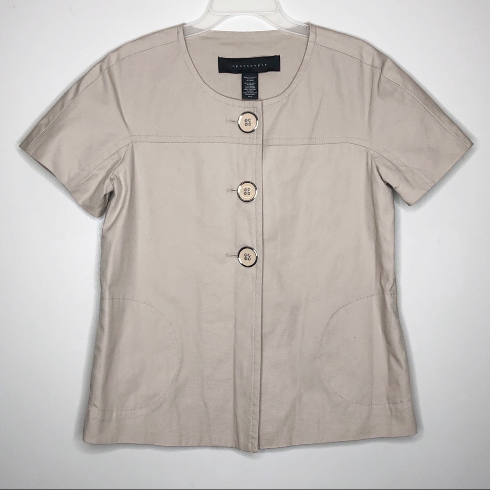 Apostrophe Women’s Tan Button Up Shirt